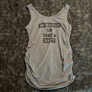 Motherhood Maternity Side Ruched Tank Top